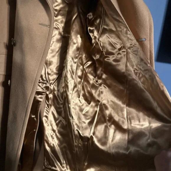 Men's Tan Double-Breasted Coat